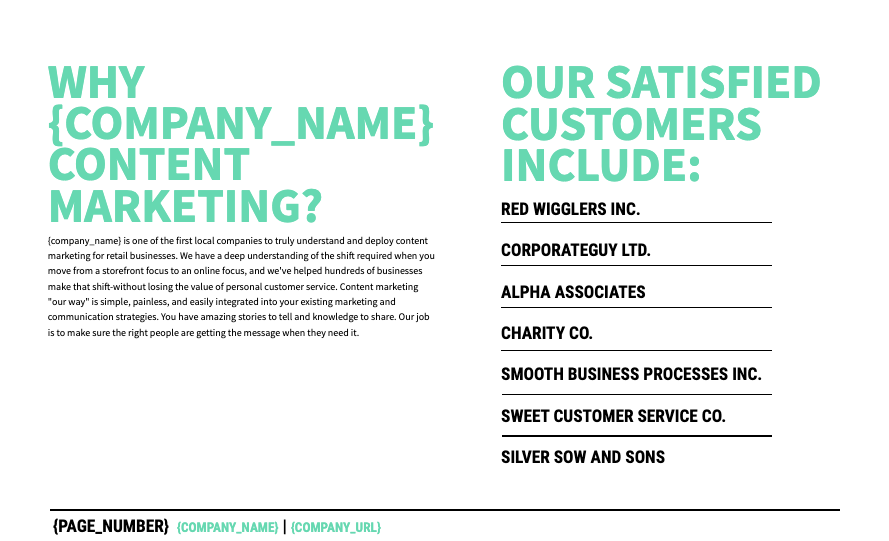 Content Marketing Proposal Template